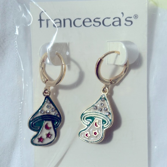 Saylor Mushroom Huggie Hoop Earrings - Picture 4 of 5